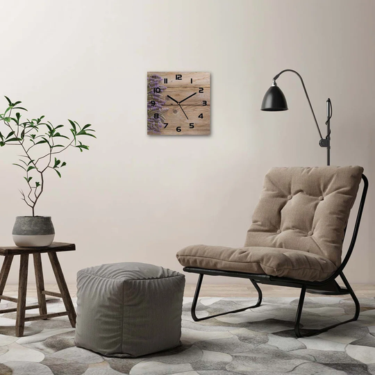 Jnyah Lavender on the Wood Silent Wall Clock