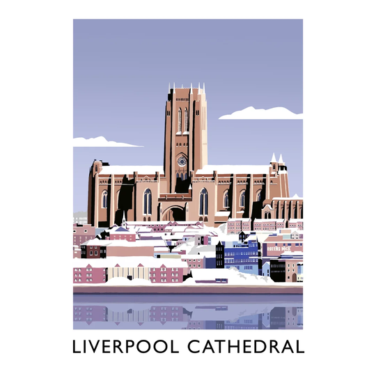 Liverpool Cathedral in Snow by Richard O'Neil - Graphic Art Print on Paper