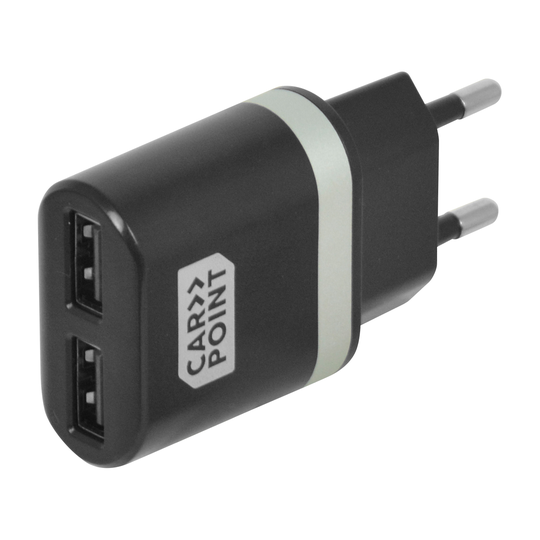 Carpoint 220V Charger Dual USB 0517018