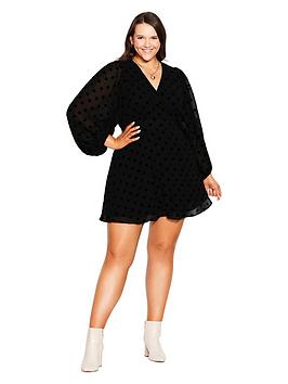 City Chic Piper Dress - Black