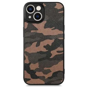 Camouflage Series iPhone 14 Plus Hybrid Case - Brown
