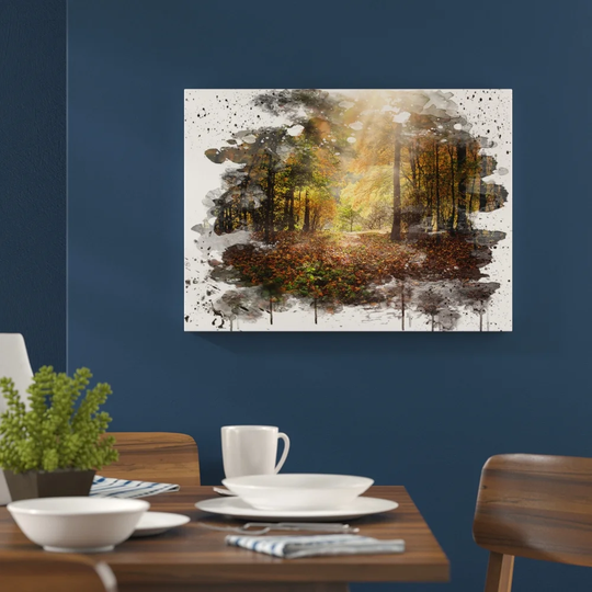 'Landscape Sunlight Forest Wood' Graphic Art Print Poster