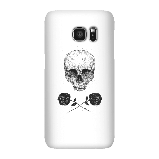 Balazs Solti Skull And Roses Phone Case for iPhone and Android - Samsung S7 - Snap Case - Matte