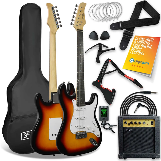 3rd Avenue 4th Avenue 4/4 Electric Guitar Pack - Sunburst