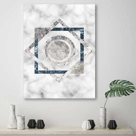 Canvas Print Marble Geometric Shapes