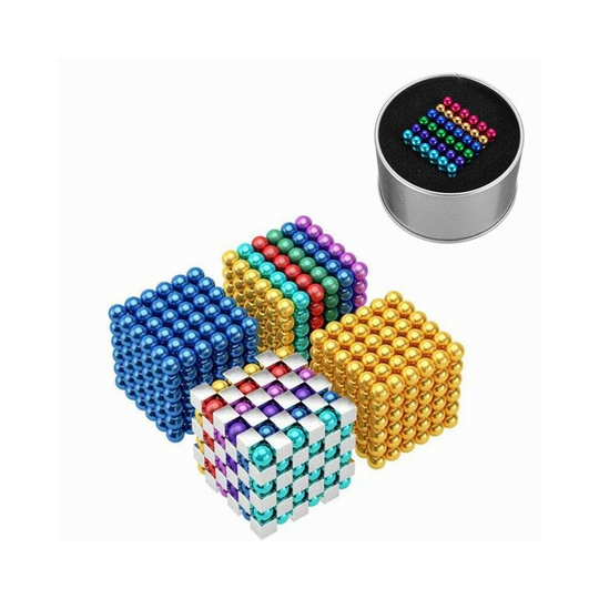 216PCS 5mm Cube Buck Ball Mixcolour Magnetic Toys Neodymium N35 Magnet