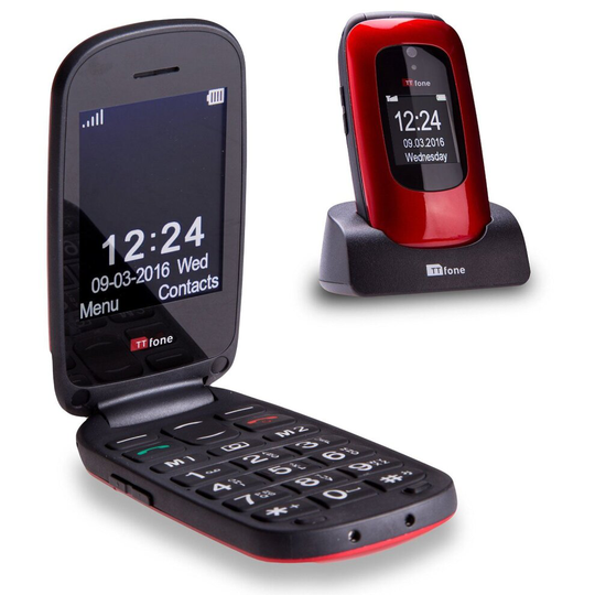 (Unlocked, Red) TTfone Lunar TT750 Single Sim