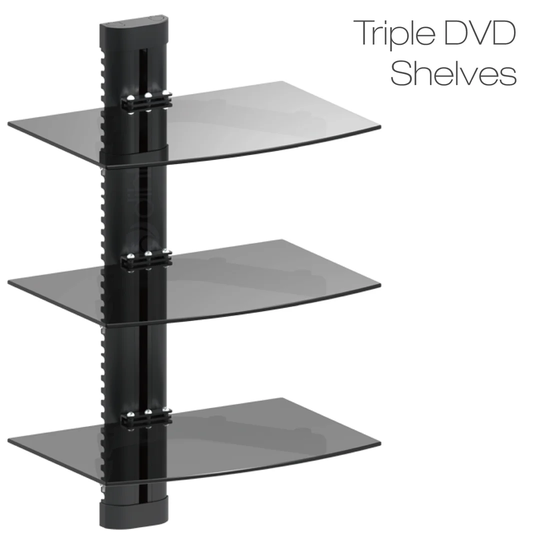 Triple Glass TV Shelf