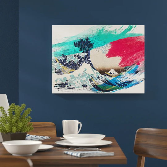 'Hokusai Under the Great Wave Off of Kanagawa' Graphic Art Print Poster