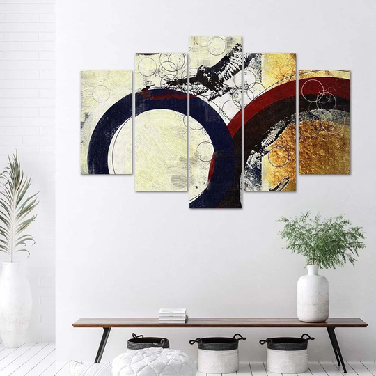 Canvas Print Abstract Coloured Circle