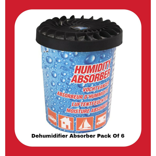 (DEHUMIDIFIER ABSORBER PACK OF 6) DEHUMIDIFIER TABLET HUMIDITY MOISTURE ABSORBER