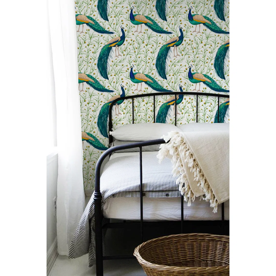 Walllpaper Roll 416X254cm Mural Decoration Wallpaper Material With Print Kitchen Livingroom Bedroom - Peacock Birds Animals