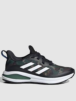 adidas Kids Fortarun, Black/White, Size 10.5