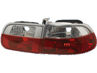 Set Tail Lights Honda Civic HB 3-doors 1992-1995 - Red / Crystal DL HOR23 AutoStyle DL HOR23