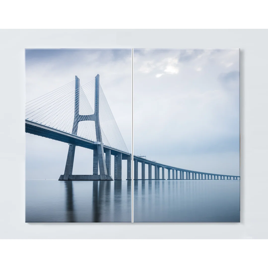 Bridges Motif Magnetic Wall Mounted Cork Board