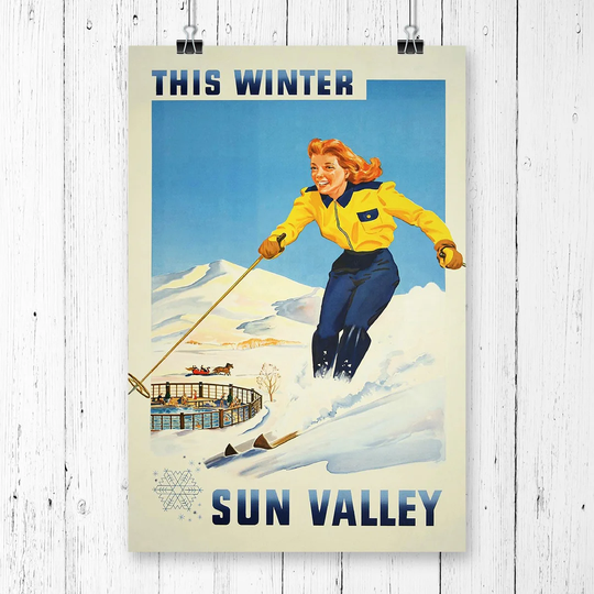 'Vintage Ski Travel Poster' Vintage Advertisement