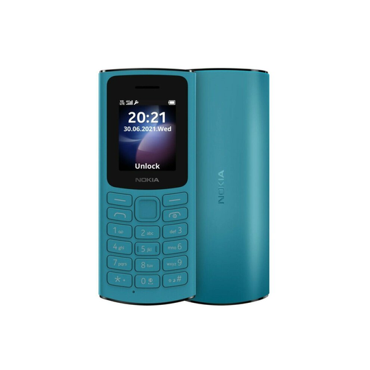 Brand New Nokia 105 Blue 4G FM Radio Torch HD Calls Unlocked Big Button Phone