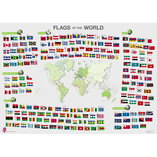 Flags of the World Poster - Unframed Art Prints on Paper
