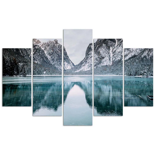 Canvas Print Mountains Lake Landscape