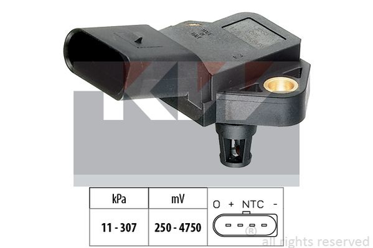 Air Pressure Sensor, height adaptation Made in Italy - OE Equivalent 493075 KW 493075