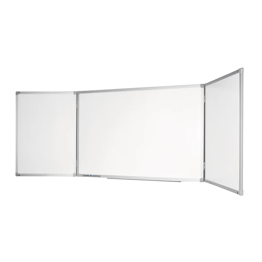 Folding Economy Plus Wall Mounted Magnetic Whiteboard 90cm H x 240cm W