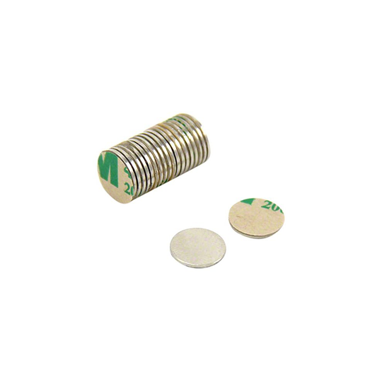 Magnet Expert® Adhesive 9.5mm x 0.75mm thick N35 Neodymium Magnet - South Showing ( Pack of 20 )