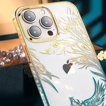 Kingxbar Phoenix Nirvana Rebom iPhone 14 Pro Max Case - Gradient - Flower