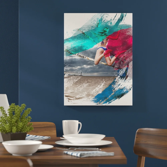 'Beach Volleyball Sand Sport' Graphic Art Print Poster