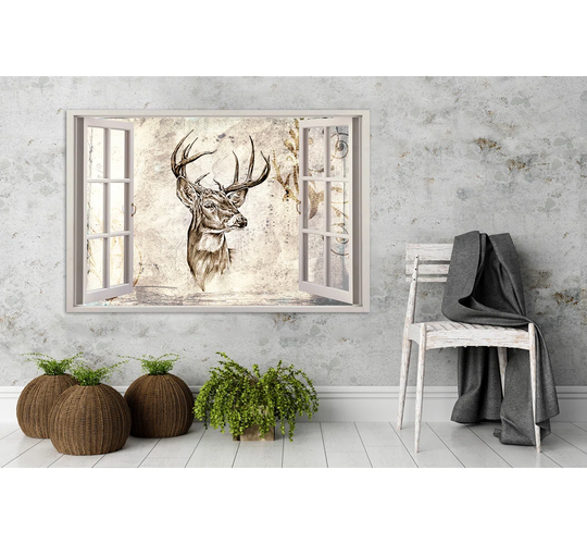 Canvas Print, Beige Animals