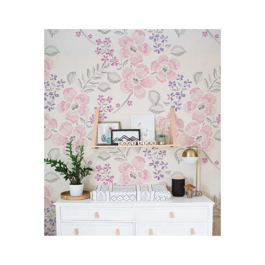 Chiodo Minimalist Floral Geometric Drawing Wallpaper