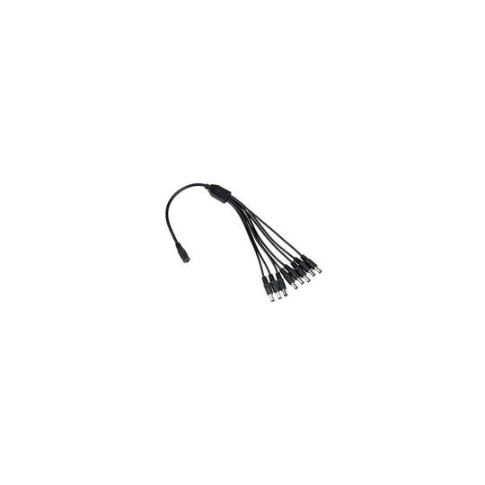 8 Way Power Supply Splitter Cable With For Security CCTV Camera