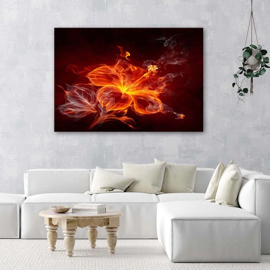 Canvas Print Fire Flower Plants Orange
