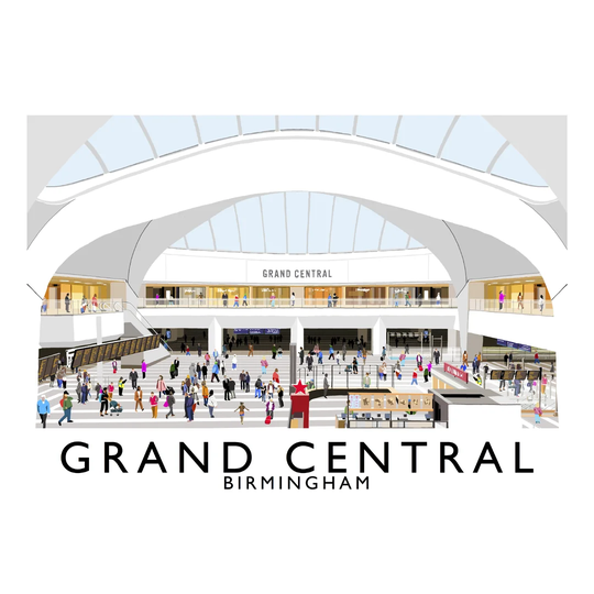 Grand Central Birmingham 2 by Richard O'Neil - Graphic Art Print on Paper