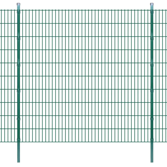 Vidaxl 2D Garden Fence Panel & Posts 2008X2030 Mm 2 M Green