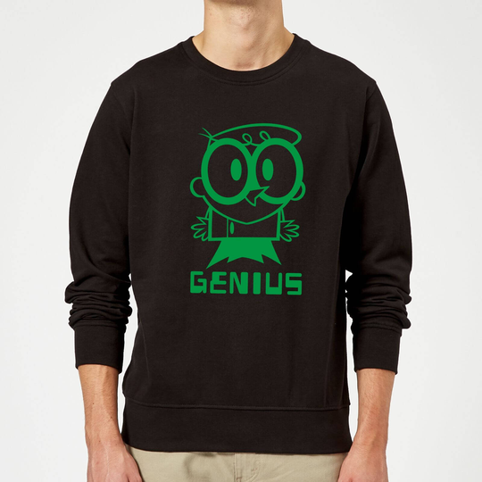 Dexters Lab Green Genius Sweatshirt - Black - L