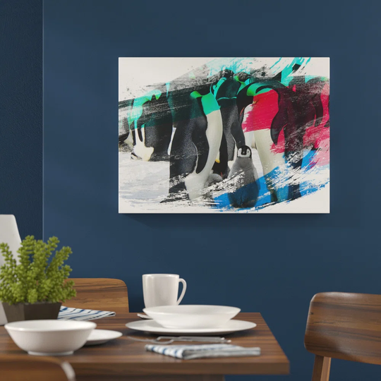 'Emperor Penguins' Graphic Art Print Poster