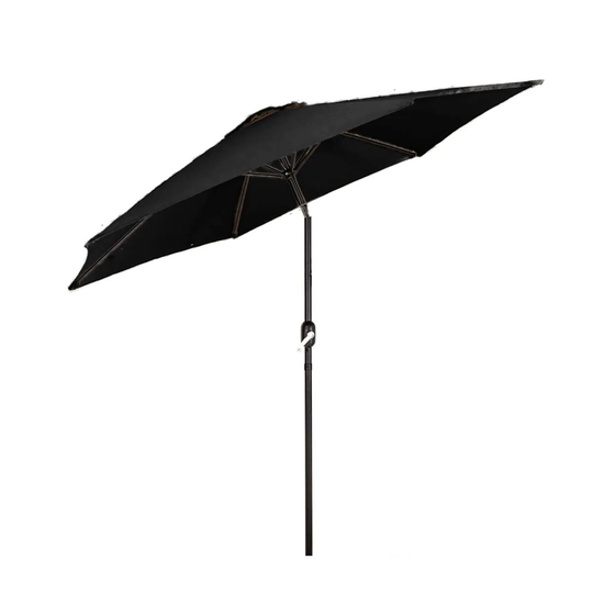 Groundlevel 2M Crank And Tilt Garden Parasol - Black
