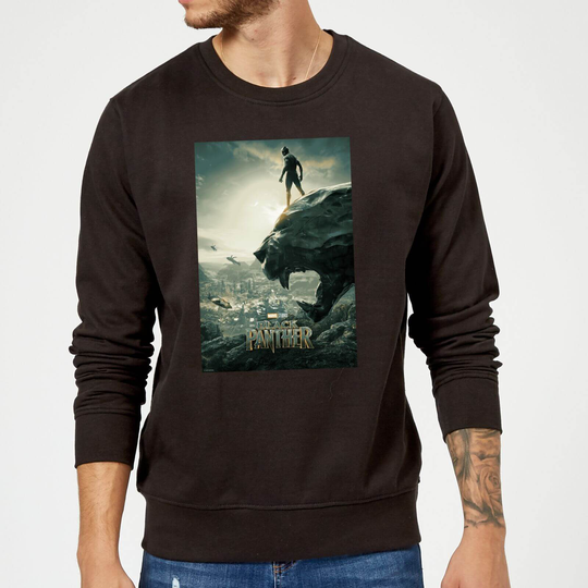 Black Panther Poster Sweatshirt - Black - L