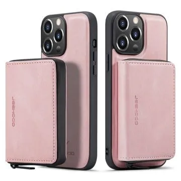 Jeehood Detachable 2-in-1 iPhone 14 Pro Max Case with Wallet - Pink