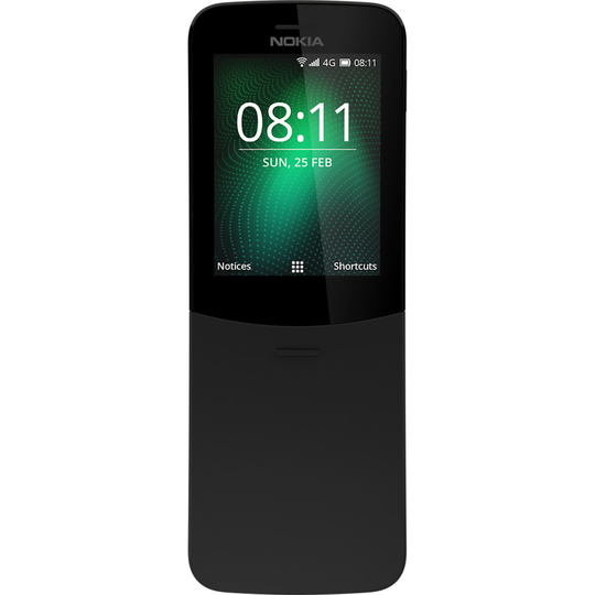 (Unlocked, Black) Nokia 8110 Dual Sim | 4G | 4GB | 512MB RAM