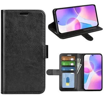 Honor X40i Wallet Case with Magnetic Closure - Black