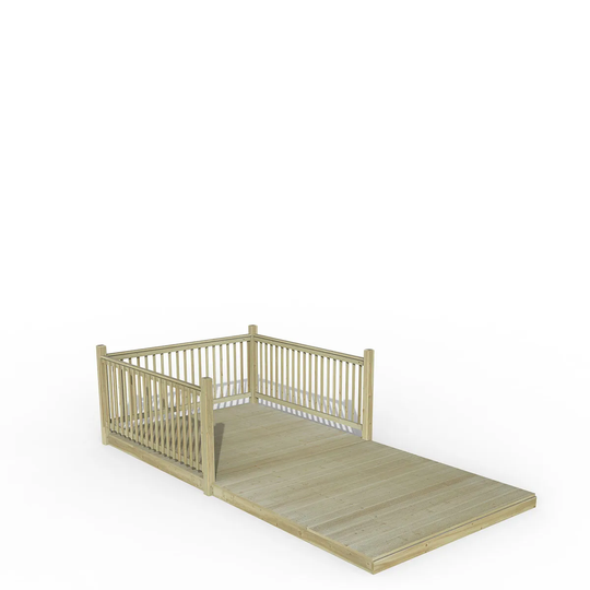 Forest Garden Decking Kit 2.4 x 4.8m with 3 x Balustrade