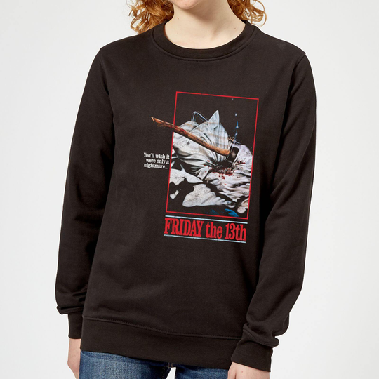 Friday the 13th Axe Attack Retro Poster Women's Sweatshirt - Black - 5XL - Black