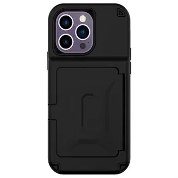 iPhone 14 Pro Max Hybrid Case with Hidden Mirror & Card Slot - Black