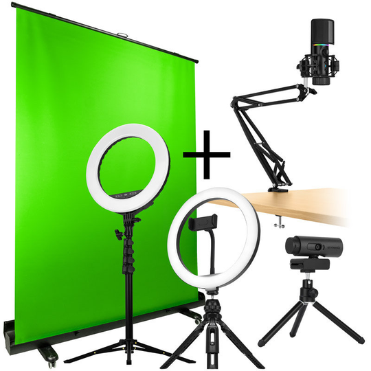 Streamplify COMPLETE Bundle Including MIC ARM, CAM, LIGHT 10 & 14, and SCREEN LIFT