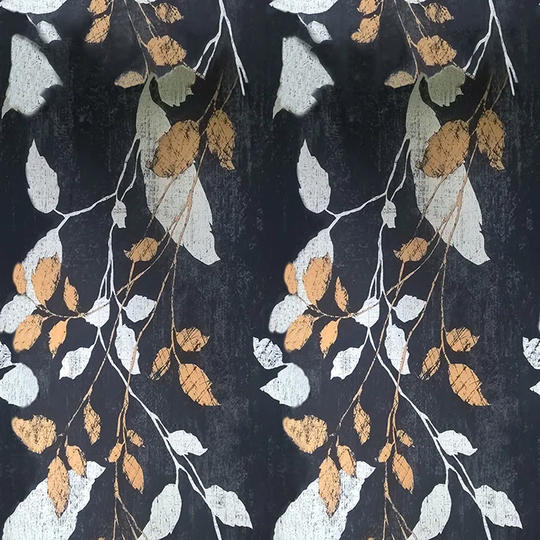 Walllpaper Roll 416X254cm Wallpaper Material With Print Mural Decoration Kitchen Livingroom Bedroom - Vintage Japan Leaves Orange