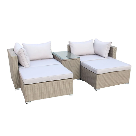 Designdrop Roma Rattan Garden Furniture Modular Lounge Set