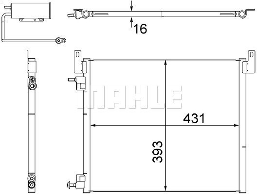 Condenser Air Conditioning 8FC351304-481 by BEHR