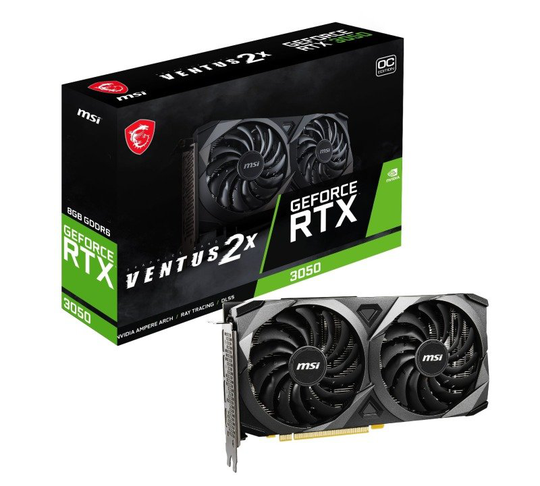 MSI GeForce RTX 3050 8GB VENTUS 2X OC Graphics Card