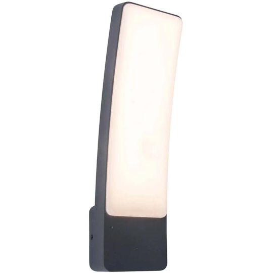 Lutec KIRA IP54 INTEGRATED LED WALL LIGHT WITH TUYA CCT CONTROL IN DARK GREY 1200 LUMEN 2700-6500K